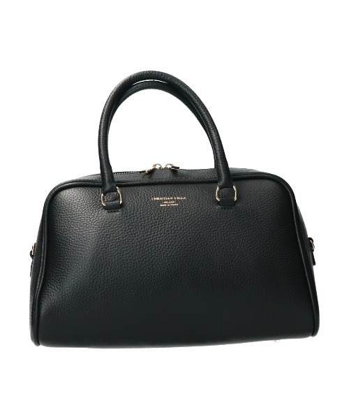 CHRISTIAN VILLA（クリスチャンヴィラ）の「【CHRISTIAN VILLA】レザーボストンバッグ(Q26415)（ボストンバッグ・レディース・ブラウン/ブラック・ALL）」の2枚目の写真