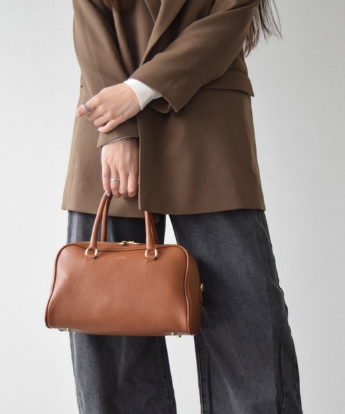 CHRISTIAN VILLA（クリスチャンヴィラ）の「【CHRISTIAN VILLA】レザーボストンバッグ(Q26415)（ボストンバッグ・レディース・ブラウン/ブラック・ALL）」の16枚目の写真