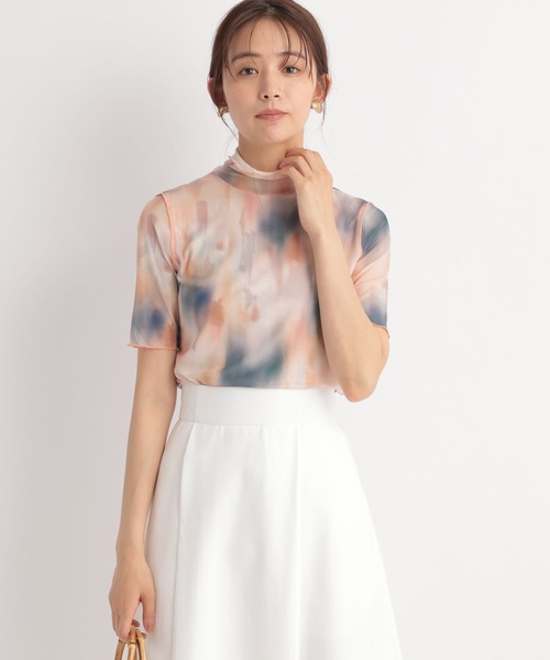 Andemiu（アンデミュウ）の「アブストラクトガラＴ125656（Tシャツ/カットソー・レディース・グレー/ピンク・FREE）」の11枚目の写真