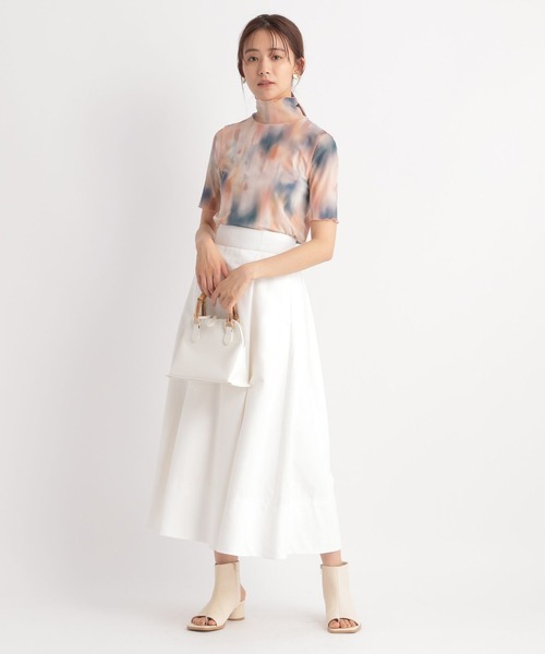 Andemiu（アンデミュウ）の「アブストラクトガラＴ125656（Tシャツ/カットソー・レディース・グレー/ピンク・FREE）」の4枚目の写真