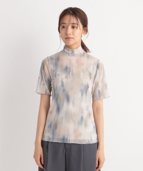 Andemiu（アンデミュウ）の「アブストラクトガラＴ125656（Tシャツ/カットソー・レディース・グレー/ピンク・FREE）」の9枚目の写真