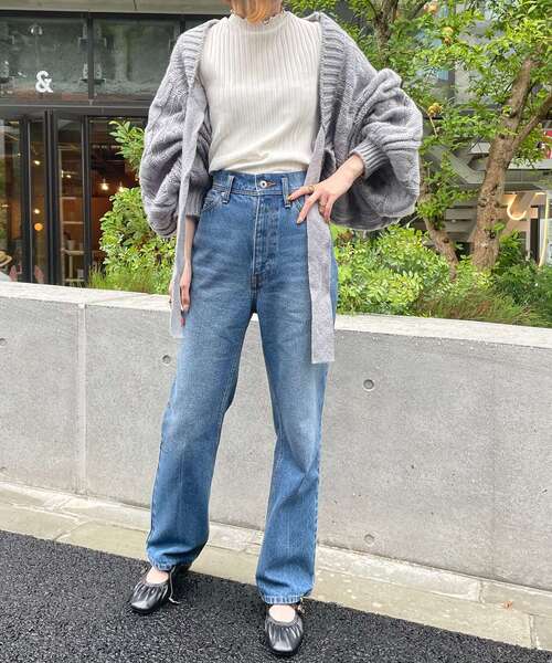 MAJESTIC LEGON（マジェスティックレゴン）の「ショートケーブルボレロ（カーディガン/ボレロ・レディース・ブラック/グレー/アイボリー/ピンクベージュ・MEDIUM）」の7枚目の写真