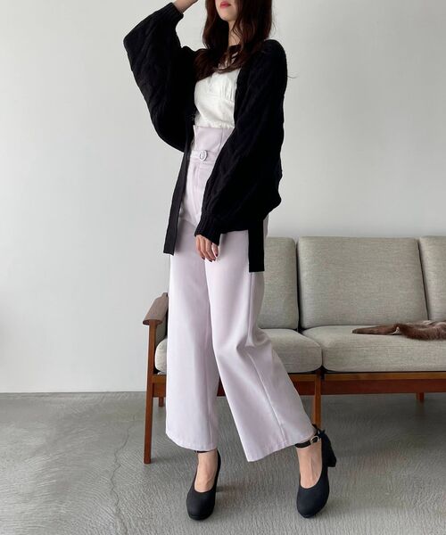 MAJESTIC LEGON（マジェスティックレゴン）の「ショートケーブルボレロ（カーディガン/ボレロ・レディース・ブラック/グレー/アイボリー/ピンクベージュ・MEDIUM）」の14枚目の写真