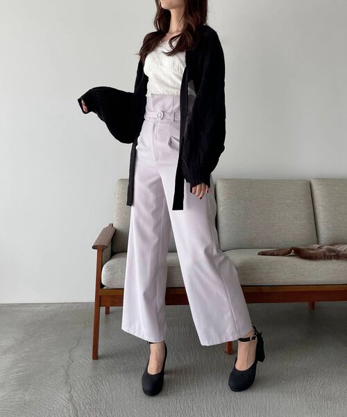 MAJESTIC LEGON（マジェスティックレゴン）の「ショートケーブルボレロ（カーディガン/ボレロ・レディース・ブラック/グレー/アイボリー/ピンクベージュ・MEDIUM）」の15枚目の写真