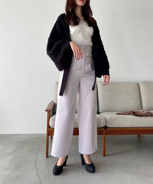 MAJESTIC LEGON（マジェスティックレゴン）の「ショートケーブルボレロ（カーディガン/ボレロ・レディース・ブラック/グレー/アイボリー/ピンクベージュ・MEDIUM）」の16枚目の写真