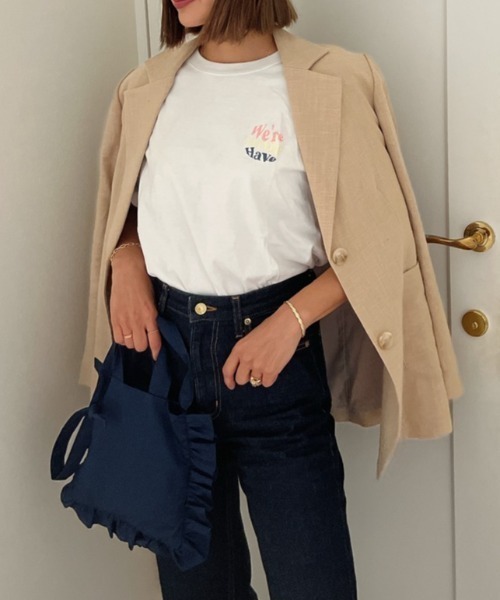 Vicente（ヴィセンテ）の「We’re all we have cotton tee（Tシャツ/カットソー・レディース・ホワイト/ブラック・FREE）」の2枚目の写真