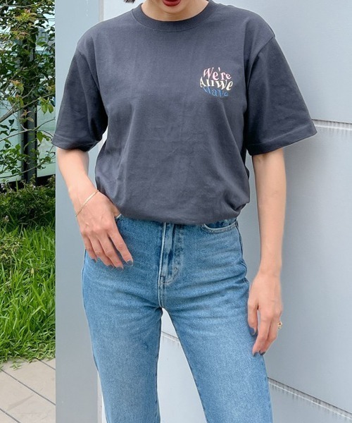 Vicente（ヴィセンテ）の「We’re all we have cotton tee（Tシャツ/カットソー・レディース・ホワイト/ブラック・FREE）」の7枚目の写真