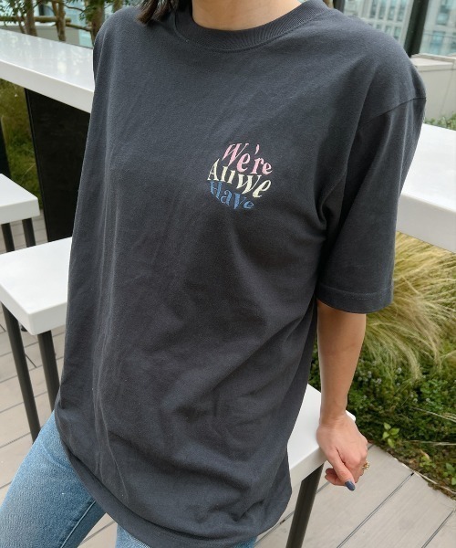 Vicente（ヴィセンテ）の「We’re all we have cotton tee（Tシャツ/カットソー・レディース・ホワイト/ブラック・FREE）」の6枚目の写真