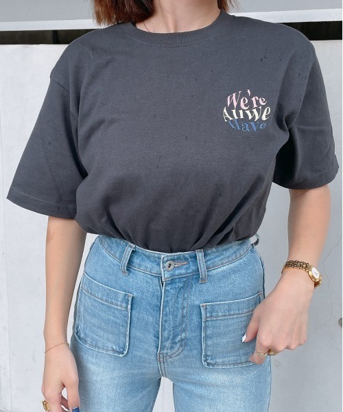 Vicente（ヴィセンテ）の「We’re all we have cotton tee（Tシャツ/カットソー・レディース・ホワイト/ブラック・FREE）」の8枚目の写真