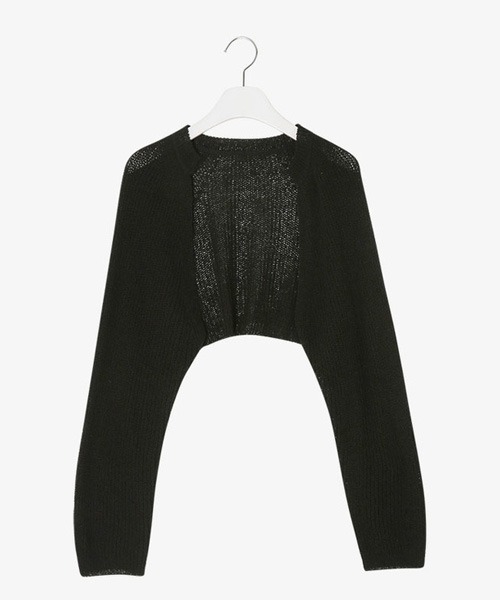 SONA（ソナ）の「SONYUNARA ボレロクロップカーディガン（カーディガン/ボレロ・レディース・ブラック/ベージュ/グレー/アイボリー・FREE）」の3枚目の写真