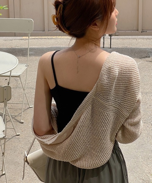 SONA（ソナ）の「SONYUNARA ボレロクロップカーディガン（カーディガン/ボレロ・レディース・ブラック/ベージュ/グレー/アイボリー・FREE）」の13枚目の写真