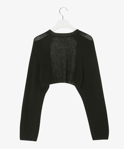 SONA（ソナ）の「SONYUNARA ボレロクロップカーディガン（カーディガン/ボレロ・レディース・ブラック/ベージュ/グレー/アイボリー・FREE）」の21枚目の写真