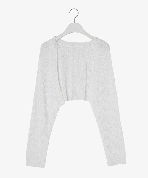 SONA（ソナ）の「SONYUNARA ボレロクロップカーディガン（カーディガン/ボレロ・レディース・ブラック/ベージュ/グレー/アイボリー・FREE）」の19枚目の写真