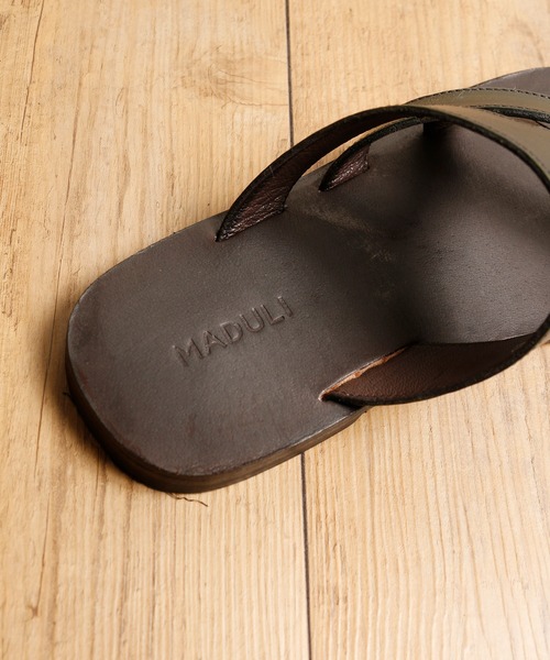 MADULI(マドゥリ)の「MADULI マドゥリ / THIN STRAP LEATHER TONG SANDAL FALT SOLE シンストラップレザートングサンダル フラットソール / M217008S(サンダル・メンズ・ブラック/ダークブラウン/オリーブ・44/40/42)」の7枚目の写真