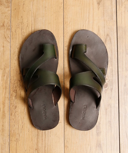 MADULI(マドゥリ)の「MADULI マドゥリ / THIN STRAP LEATHER TONG SANDAL FALT SOLE シンストラップレザートングサンダル フラットソール / M217008S(サンダル・メンズ・ブラック/ダークブラウン/オリーブ・44/40/42)」の10枚目の写真