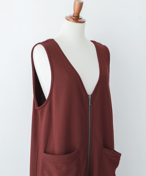 osharewalker（オシャレウォーカー）の「【廃盤】『センタージップ2wayジャンパースカート』（ジャンパースカート・レディース・ブラック/ボルドー/グレイッシュベージュ・1/2）」の21枚目の写真