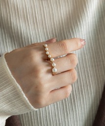 SMELLY | パールダブルフィンガーリング(リング)