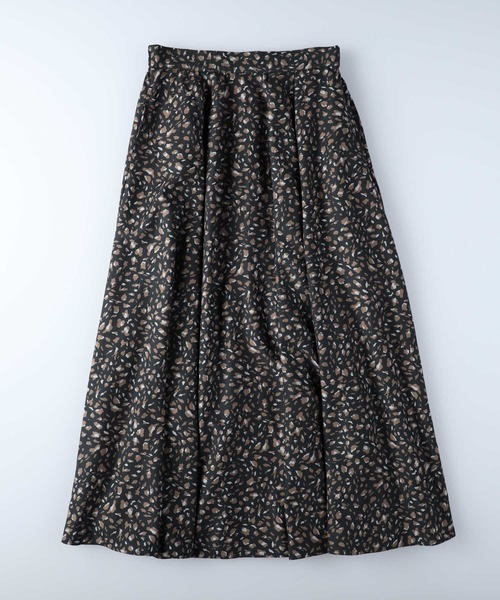 HONEYSUCKLE ROSE（ハニーサックルローズ）の「【HONEYSUCKLE ROSE】タックフレアスカート（スカート・レディース・ブラック/ベージュ/ホワイト×ブラック/ブラック×ホワイト・L/M）」の7枚目の写真