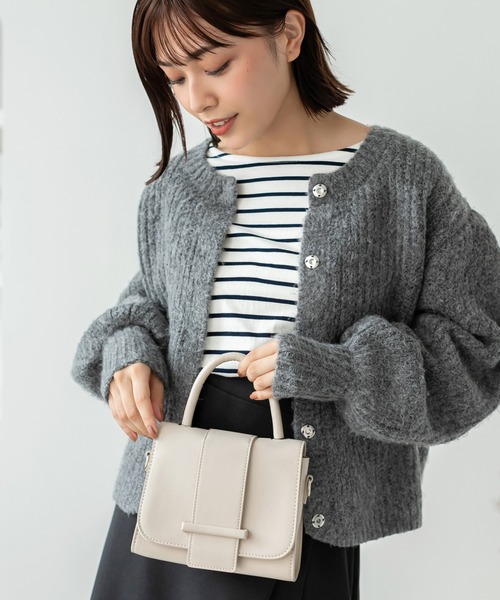 Edit Sheen(エディットシーン)の「クレイ2wayショルダーバッグ(ショルダーバッグ・レディース・ブラック/グリーン/アイボリー・FREE)」の2枚目の写真