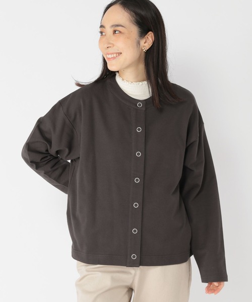 studio CLIP（スタディオクリップ）の「カットカーディガン（カーディガン/ボレロ・レディース・レッド/ブラウン/スモーク・FREE）」の3枚目の写真