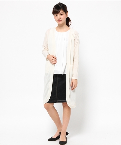 one after another NICE CLAUP（ワンアフターアナザーナイスクラップ）の「【ナイスクラップ】ロングカーディガン（カーディガン/ボレロ・レディース・アイボリー/グレー/ネイビー・FREE）」の14枚目の写真