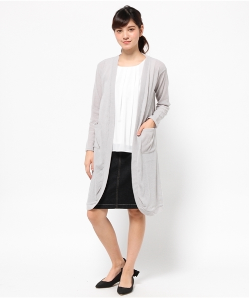one after another NICE CLAUP（ワンアフターアナザーナイスクラップ）の「【ナイスクラップ】ロングカーディガン（カーディガン/ボレロ・レディース・アイボリー/グレー/ネイビー・FREE）」の15枚目の写真