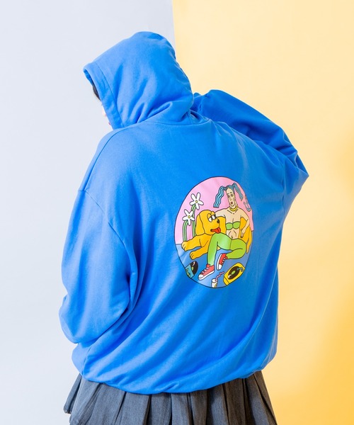 PUNYUS（プニュズ）の「GOODMOODパーカー（パーカー・レディース・ホワイト/ブラック/ブルー・4/3）」の8枚目の写真