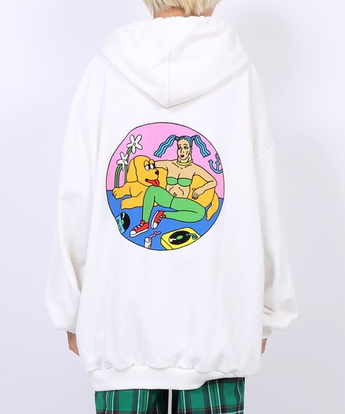 PUNYUS（プニュズ）の「GOODMOODパーカー（パーカー・レディース・ホワイト/ブラック/ブルー・4/3）」の9枚目の写真