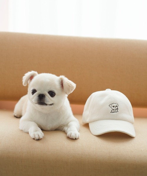 ROPE' PICNIC（ロペピクニック）の「【一部店舗限定】おもちくん×ROPE' PICNIC/刺繍フリースキャップ（キャップ・レディース・ブラウン/ブラック/キナリ・FREE）」の2枚目の写真