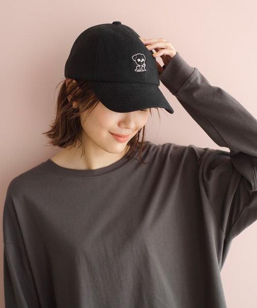 ROPE' PICNIC（ロペピクニック）の「【一部店舗限定】おもちくん×ROPE' PICNIC/刺繍フリースキャップ（キャップ・レディース・ブラウン/ブラック/キナリ・FREE）」の17枚目の写真