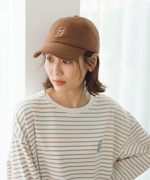 ROPE' PICNIC（ロペピクニック）の「【一部店舗限定】おもちくん×ROPE' PICNIC/刺繍フリースキャップ（キャップ・レディース・ブラウン/ブラック/キナリ・FREE）」の19枚目の写真