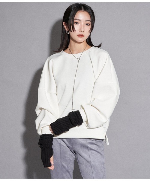 ANAP(アナップ)の「ダンボールデザインプルオーバー(Tシャツ/カットソー・レディース・ブルー/オフホワイト/ブラック・FREE)」の4枚目の写真