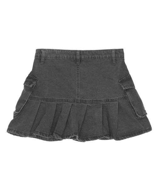 Figments(フィグメンツ)の「カーゴプリーツヘムデニムスカート(デニムスカート・レディース・ブラック・SMALL/MEDIUM)」の9枚目の写真