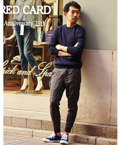 EDIFICE（エディフィス）の「◇COTTON 16GG クルーネックプルオーバーニット（ニット/セーター・メンズ・ホワイト/ネイビー/ブルー系その他・44/48/46）」の10枚目の写真