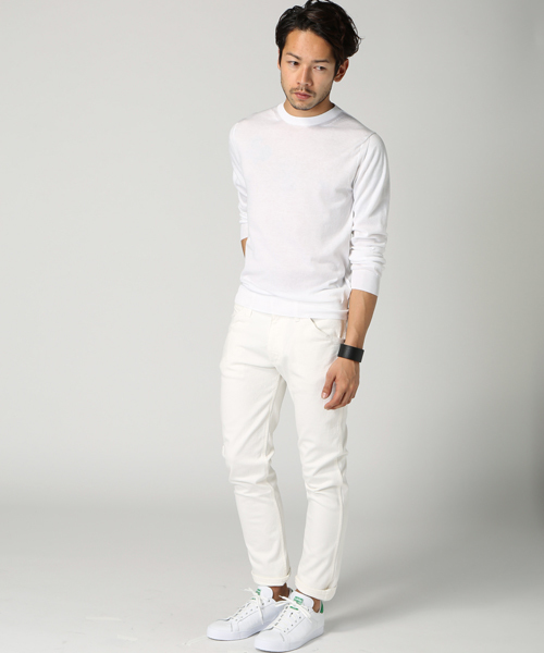 EDIFICE（エディフィス）の「◇COTTON 16GG クルーネックプルオーバーニット（ニット/セーター・メンズ・ホワイト/ネイビー/ブルー系その他・44/48/46）」の15枚目の写真