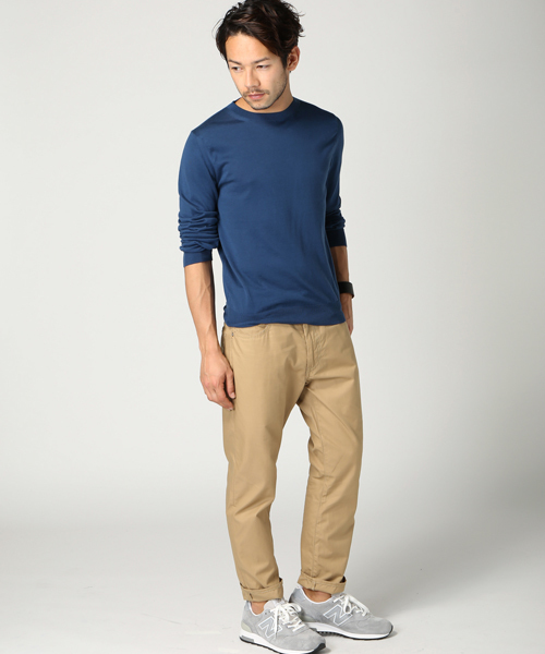 EDIFICE（エディフィス）の「◇COTTON 16GG クルーネックプルオーバーニット（ニット/セーター・メンズ・ホワイト/ネイビー/ブルー系その他・44/48/46）」の16枚目の写真