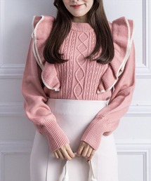 clear | 配色フリルニット ≪2022AW新作≫(ニット/セーター)