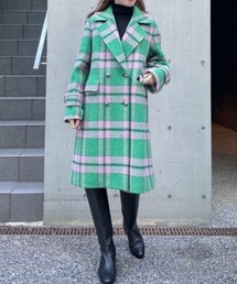 allureville（アルアバイル）の「ビックチェックダブルブレストコート