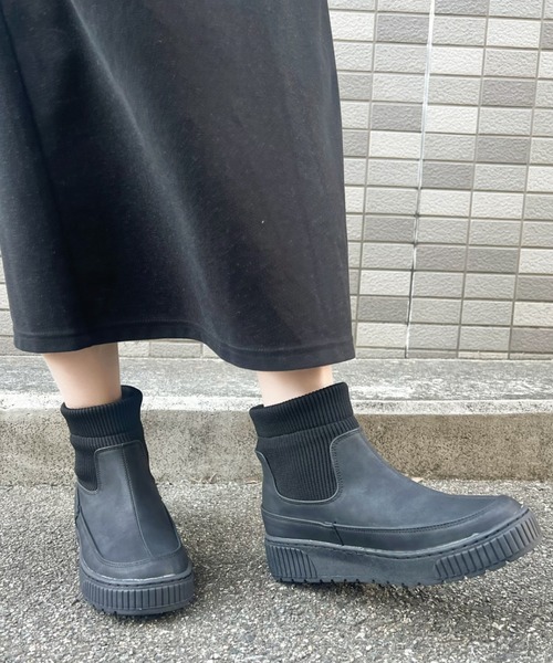 Sugar Sugar（シュガーシュガー）の「【SUGAR SUGAR シュガーシュガー】リブニットソックスブーツ（ブーツ・レディース・グレー/ブラウン系その他/ブラック・S/M/L/LL）」の18枚目の写真