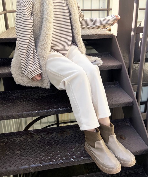 Sugar Sugar（シュガーシュガー）の「【SUGAR SUGAR シュガーシュガー】リブニットソックスブーツ（ブーツ・レディース・グレー/ブラウン系その他/ブラック・S/M/L/LL）」の21枚目の写真