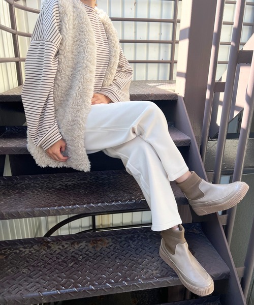 Sugar Sugar（シュガーシュガー）の「【SUGAR SUGAR シュガーシュガー】リブニットソックスブーツ（ブーツ・レディース・グレー/ブラウン系その他/ブラック・S/M/L/LL）」の15枚目の写真