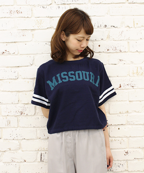 Kastane(カスタネ)の「【Kastane】バスケットTブラウス(シャツ/ブラウス・レディース・ホワイト/ネイビー/グレー・FREE)」の3枚目の写真