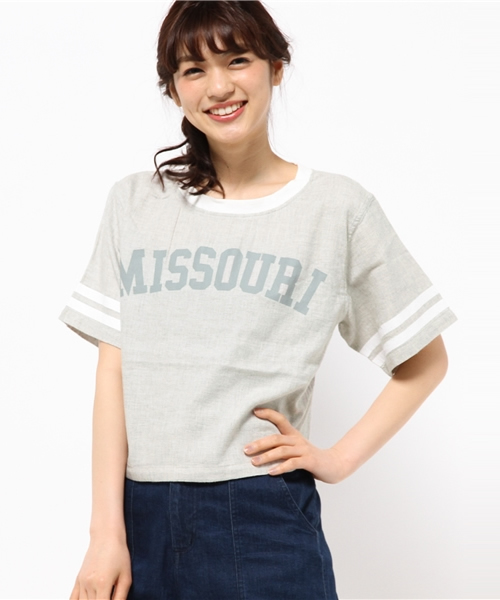 Kastane(カスタネ)の「【Kastane】バスケットTブラウス(シャツ/ブラウス・レディース・ホワイト/ネイビー/グレー・FREE)」の4枚目の写真