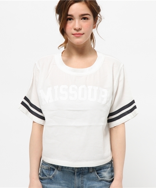 Kastane(カスタネ)の「【Kastane】バスケットTブラウス(シャツ/ブラウス・レディース・ホワイト/ネイビー/グレー・FREE)」の11枚目の写真