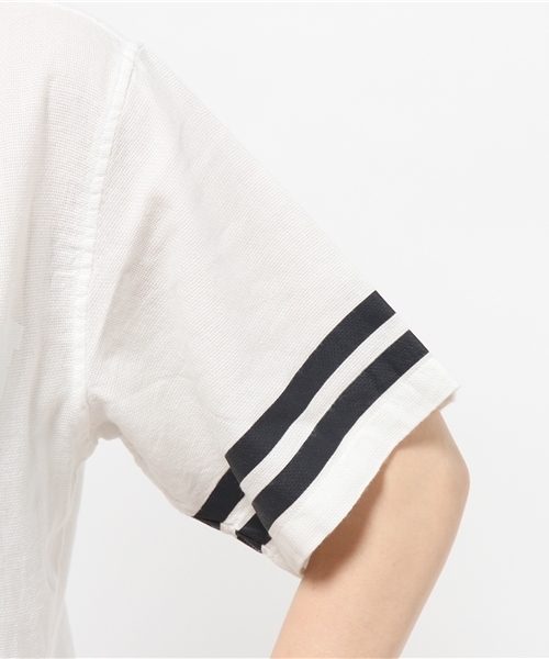 Kastane(カスタネ)の「【Kastane】バスケットTブラウス(シャツ/ブラウス・レディース・ホワイト/ネイビー/グレー・FREE)」の6枚目の写真