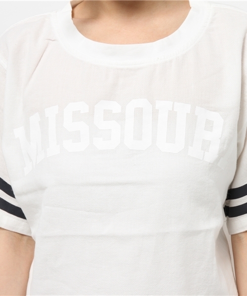 Kastane(カスタネ)の「【Kastane】バスケットTブラウス(シャツ/ブラウス・レディース・ホワイト/ネイビー/グレー・FREE)」の7枚目の写真