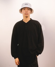 FRUIT OF THE LOOM | ヘビーオンスL/Sヘンリーネック / ロンT / 長袖 / シンプル / カジュアル / 無地 / ユニセックス(Tシャツ/カットソー)