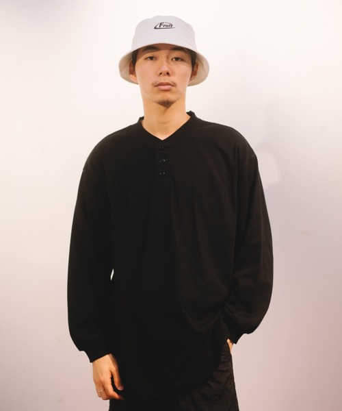 ヘビーオンスL/Sヘンリーネック / ロンT / 長袖 / シンプル