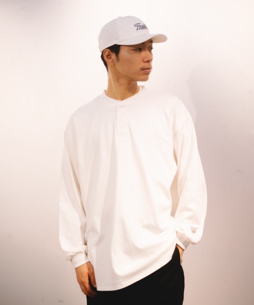 ヘビーオンスL/Sヘンリーネック（Tシャツ/カットソー）｜FRUIT