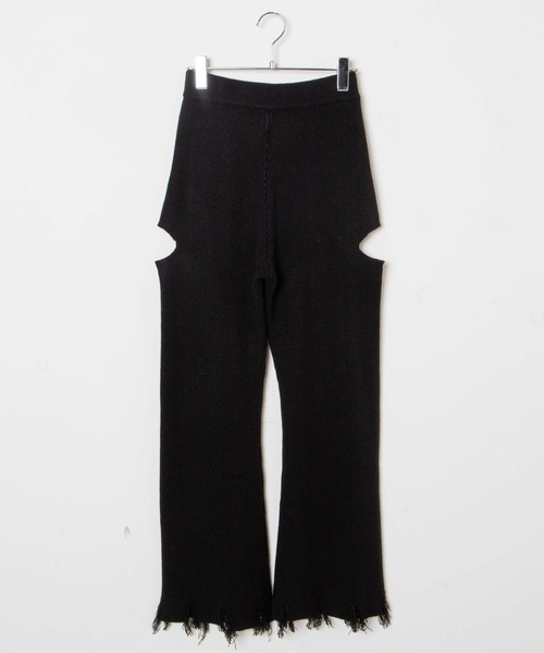 WEGO（ウィゴー）の「WEGO/ダメージニットパンツ（スウェットパンツ・レディース・ピンク/ブラック・FREE）」の19枚目の写真